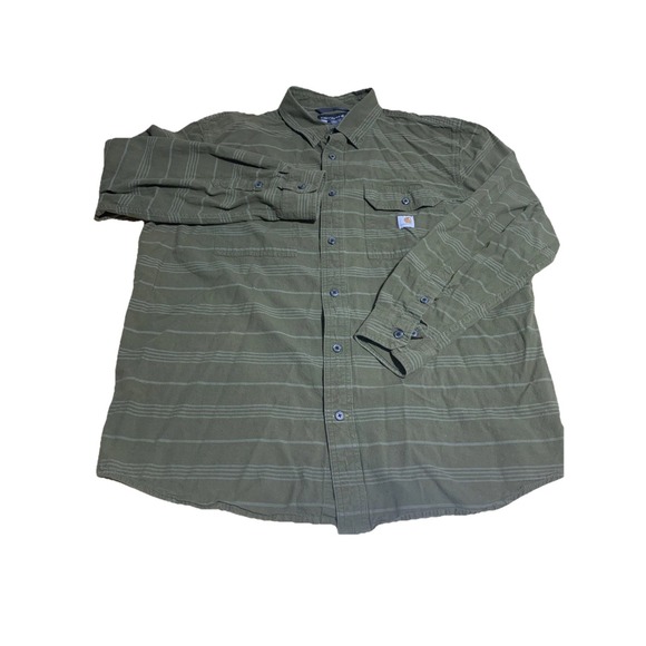 Carhartt Loose Fit Hardworkind People Long-Sleeve‎ Plaid Shirt Men's XL - Picture 1 of 8